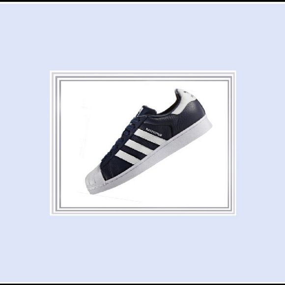 New Men\'s Adidas Superstar Blue & White Athletic Shoes/Sneakers, 10 main image 6